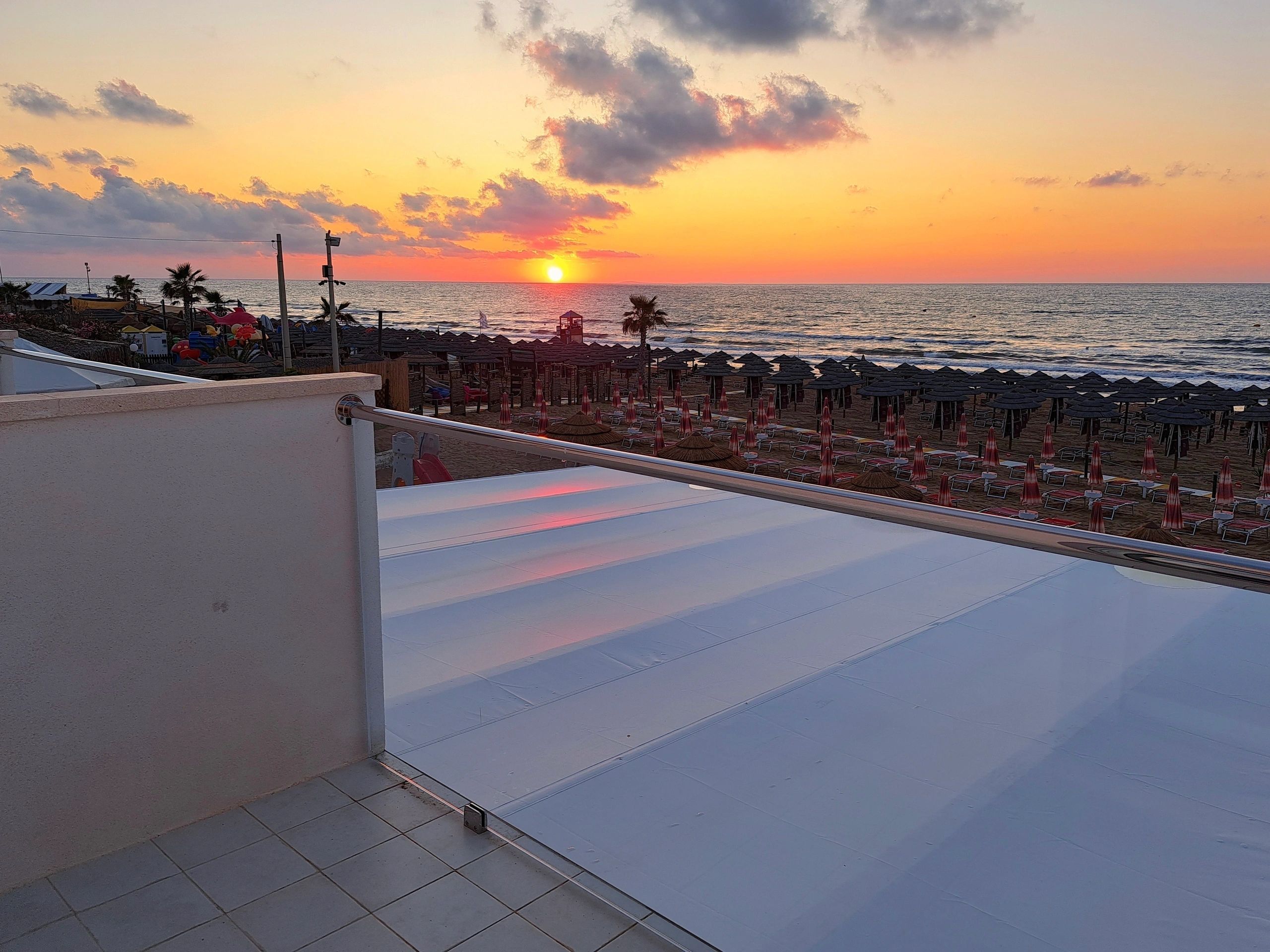 Sea view at sunset from Lido Diomedee