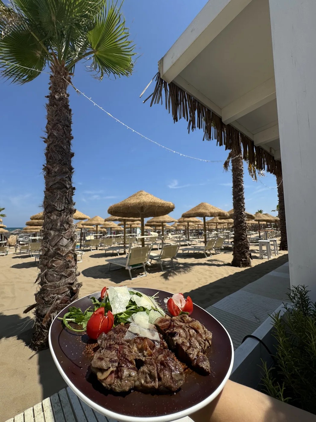 Dish at Ristorante Diomedee by the beach